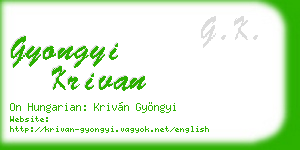 gyongyi krivan business card